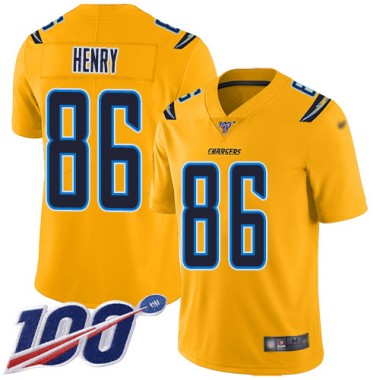 Los Angeles Chargers NFL Football Hunter Henry Gold Jersey Youth Limited #86 100th Season Inverted Legend
